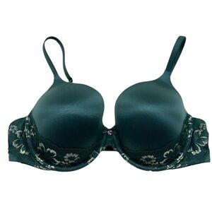 Victoria’s Secret Body By Victoria Lined Perfect Coverage Bra Green Gold 32D